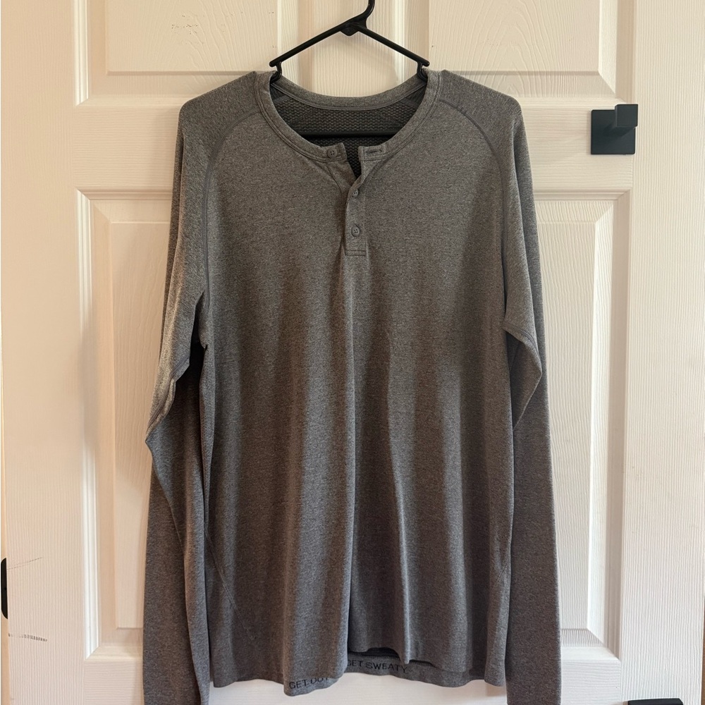 lululemon athletica Charcoal Long Sleeve Henley